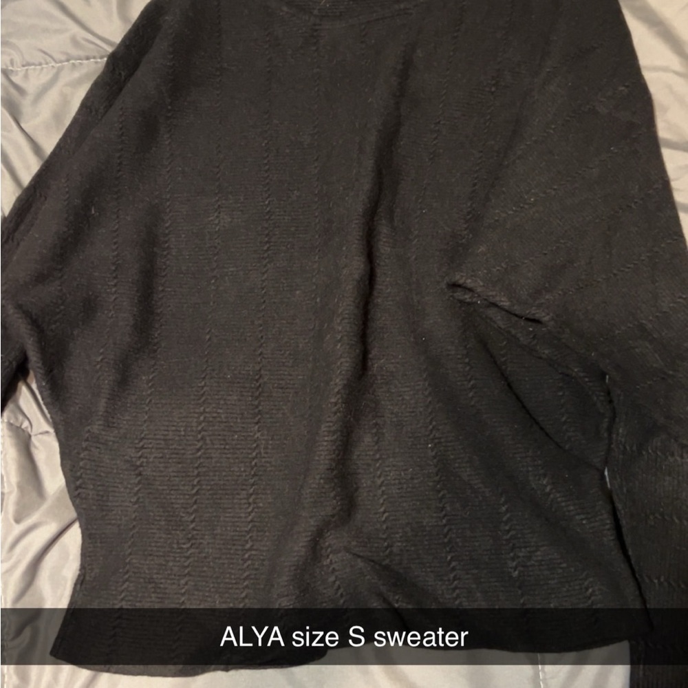 Alya Black Cowl Neck Sweater